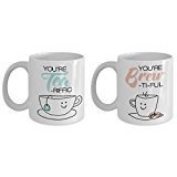 Funny Coffee Mug Set - You're Brew - Ti - Ful - You're Tea -Riffic - Unique Gifts Idea - Ceramic Coffee Mug Set (Tea & Brew)