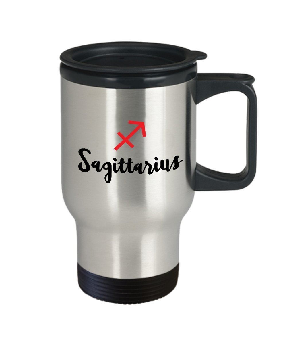 Sagittarius Travel Mug - Funny Tea Hot Cocoa Insulated Tumbler - Novelty Birthday Christmas Anniversary Gag Gifts Idea