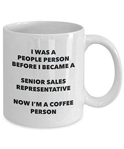 Senior vertriebsmitarbeiter Kaffee Person Tasse – Funny Tee Kakao-Tasse – Geburtstag Weihnachten Kaffee Lover Cute Gag Geschenke Idee