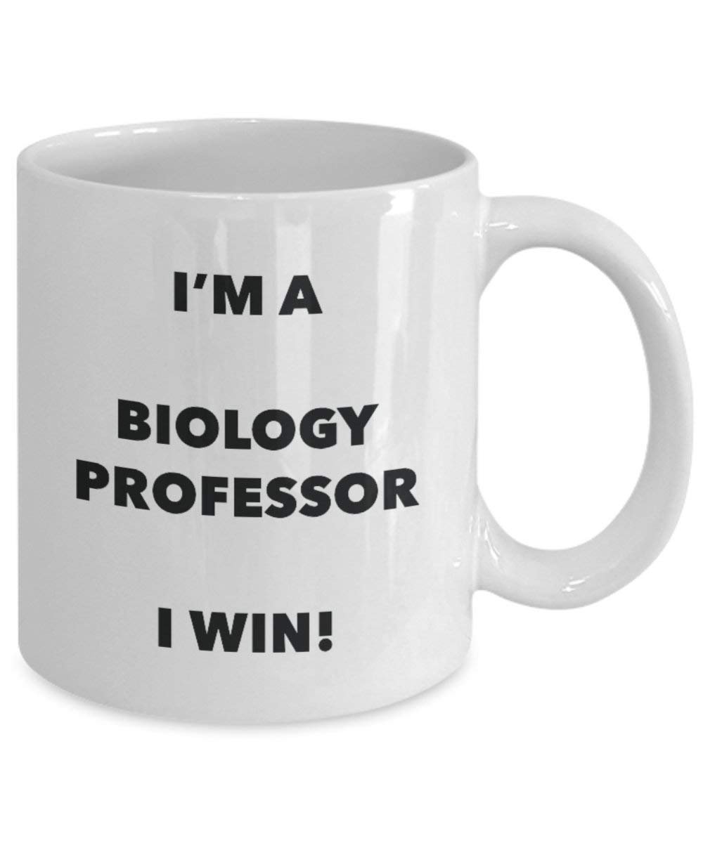 Biologie Professor Tasse – I 'm a Biologie Professor I Win. – Funny Kaffeetasse – Neuheit Geburtstag Weihnachten Gag Geschenke Idee 11oz weiß