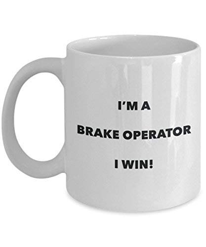 Freno operatore mug – I' m A freno operatore i Win. – Funny Coffee Cup – novelty Birthday Christmas GAG regalo idea 15oz Infradito colorati estivi, con finte perline