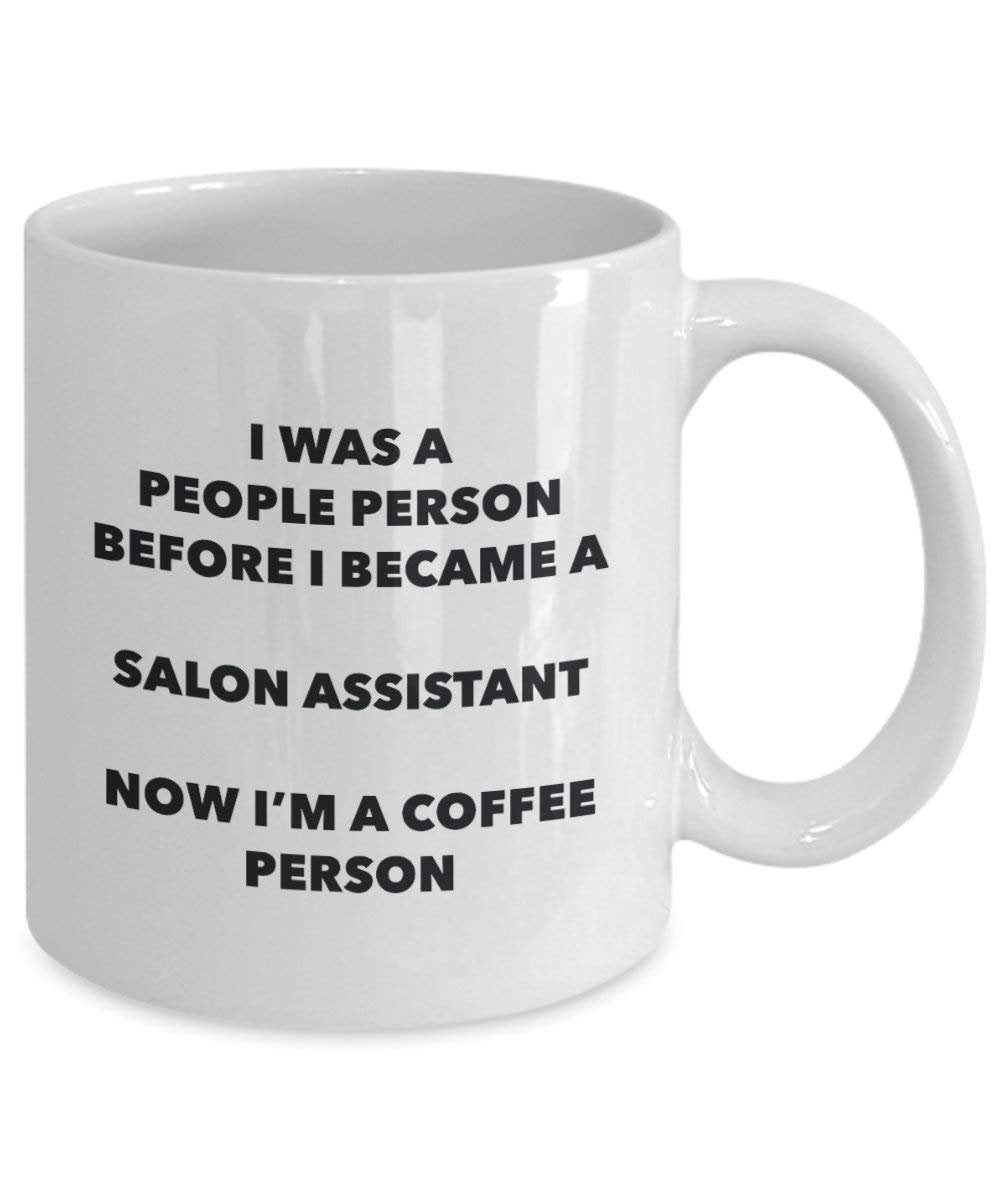 Assistant de salon Café personne Mug – Funny Tasse à thé de cacao – Anniversaire de Noël amateur de café mignon Gag Gifts Idée 11oz blanc