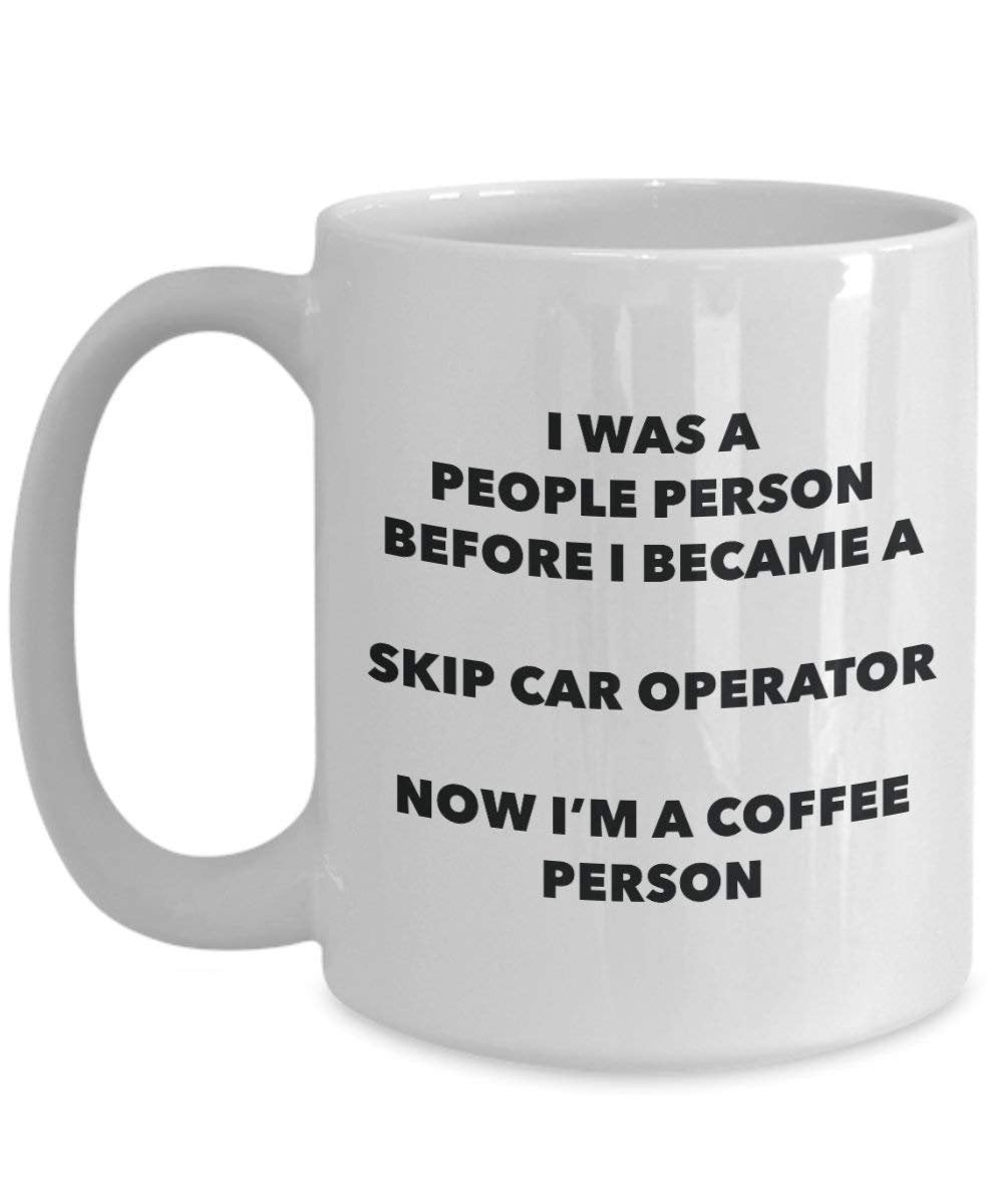 Skip de voiture opérateur Café personne Mug – Funny Tasse à thé de cacao – Anniversaire de Noël amateur de café mignon Gag Gifts Idée 11oz blanc