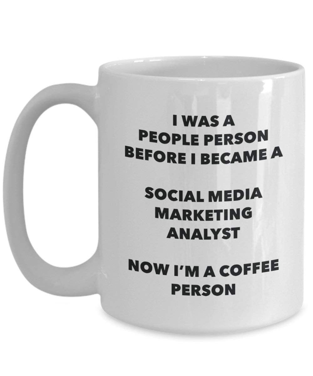 Social Media Marketing Analyst Kaffee Person Tasse – Funny Tee Kakao-Tasse – Geburtstag Weihnachten Kaffee Lover Cute Gag Geschenke Idee