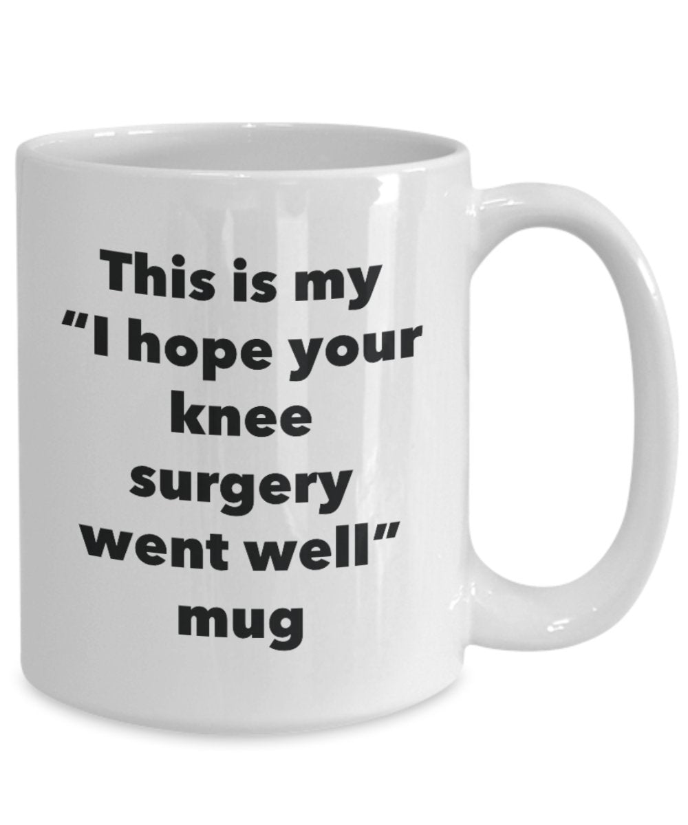 Tazza con scritta in inglese “This is My I Hope Your Knee Surgery Went Well”, divertente tazza per tè caldo e cacao, idea regalo 11oz Infradito colorati estivi, con finte perline