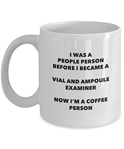 Vial and Ampoule Examiner Coffee Person Mug - Funny Tea Cocoa Cup - Birthday Christmas Coffee Lover Cute Gag Gifts Idea