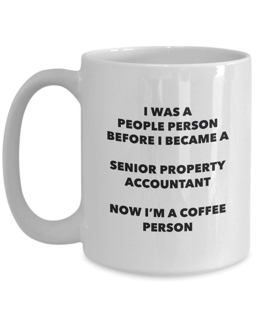 Senior Eigentum Buchhalter Kaffee Person Tasse – Funny Tee Kakao-Tasse – Geburtstag Weihnachten Kaffee Lover Cute Gag Geschenke Idee 15oz weiß