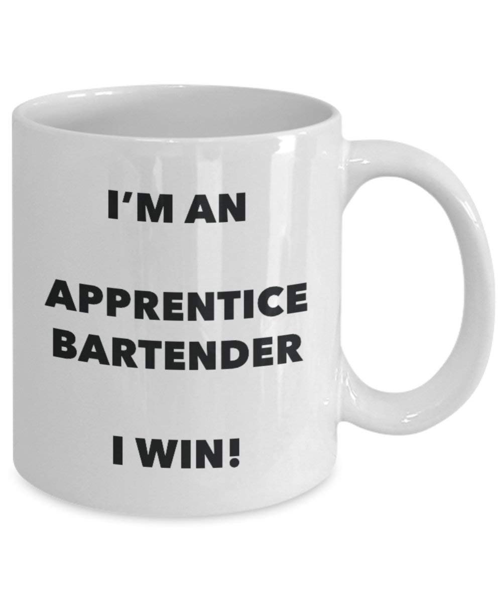Apprentice barman mug – I' m An Apprentice Bartender i Win. – Funny Coffee Cup – novelty Birthday Christmas GAG regalo idea 11oz Infradito colorati estivi, con finte perline