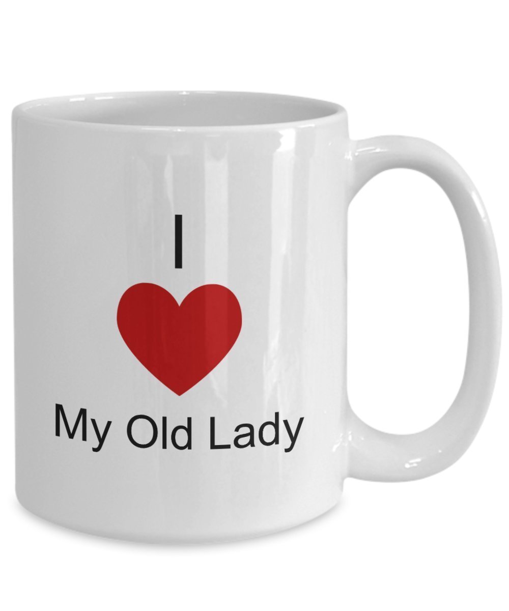 Old Lady Mug - Coffee Cup - Funny Gift Present - I Love - Tea Hot Chocolate - Christmas Birthday