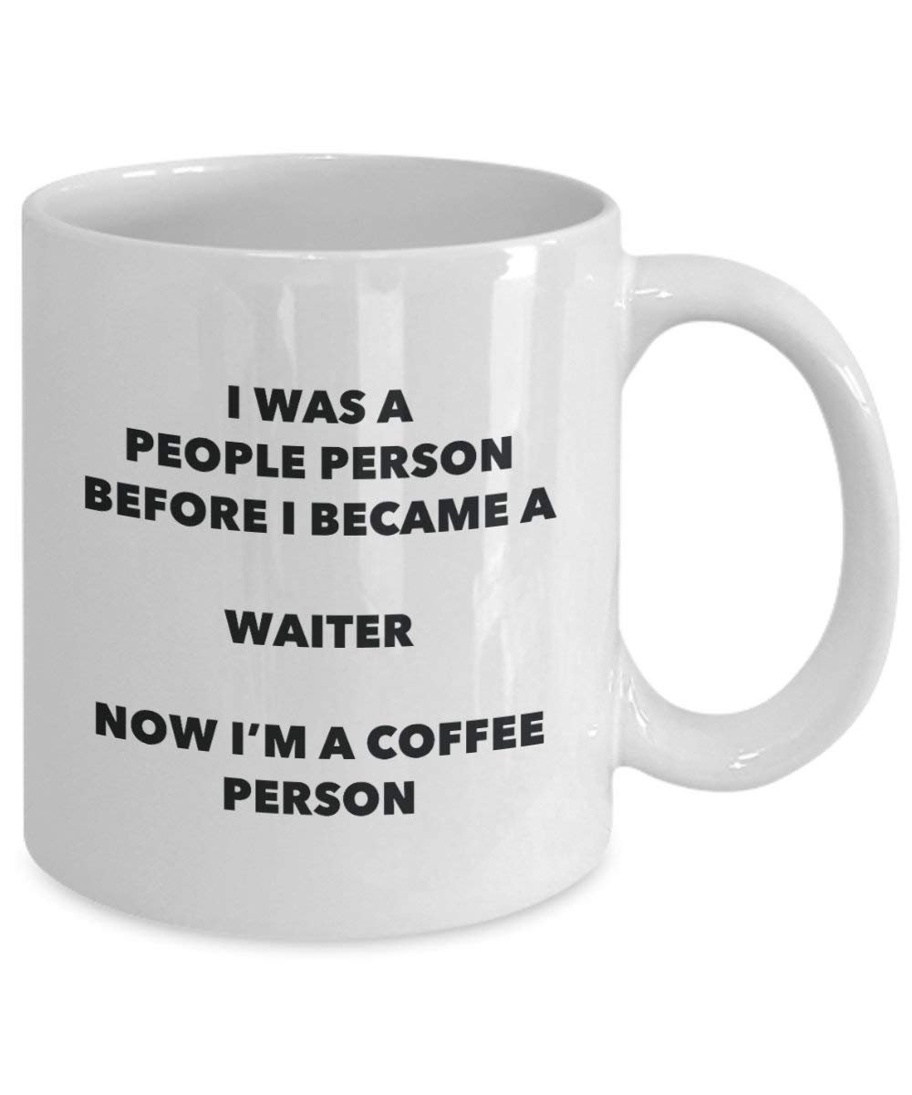 Waiter Coffee Person Mug - Funny Tea Cocoa Cup - Birthday Christmas Coffee Lover Cute Gag Gifts Idea