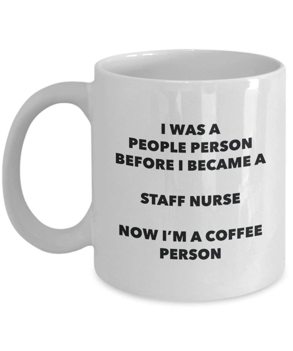 STAFF nursecoffee Person Tasse – Funny Tee Kakao-Tasse – Geburtstag Weihnachten Kaffee Lover Cute Gag Geschenke Idee 11oz weiß