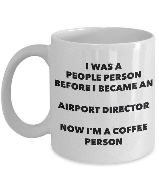 aéroport Director personne à café Mug Tasse à thé de cacao – rigolo – Anniversaire de Noël amateur de café mignon Gag Gifts Idée 11oz blanc