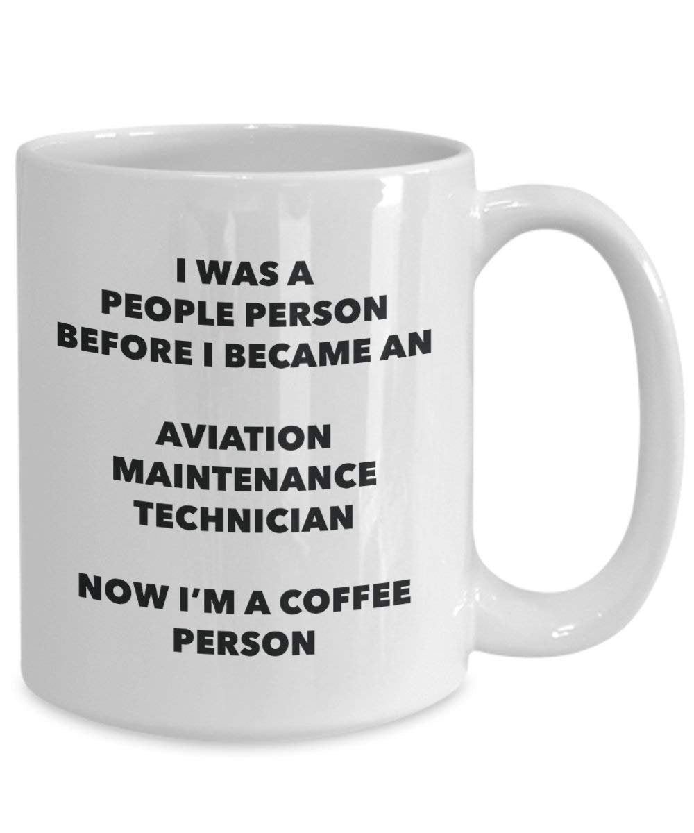 technicien de maintenance d'aviation personne à café Mug Tasse à thé de cacao – rigolo – Anniversaire de Noël amateur de café mignon Gag Gifts Idée 15oz blanc
