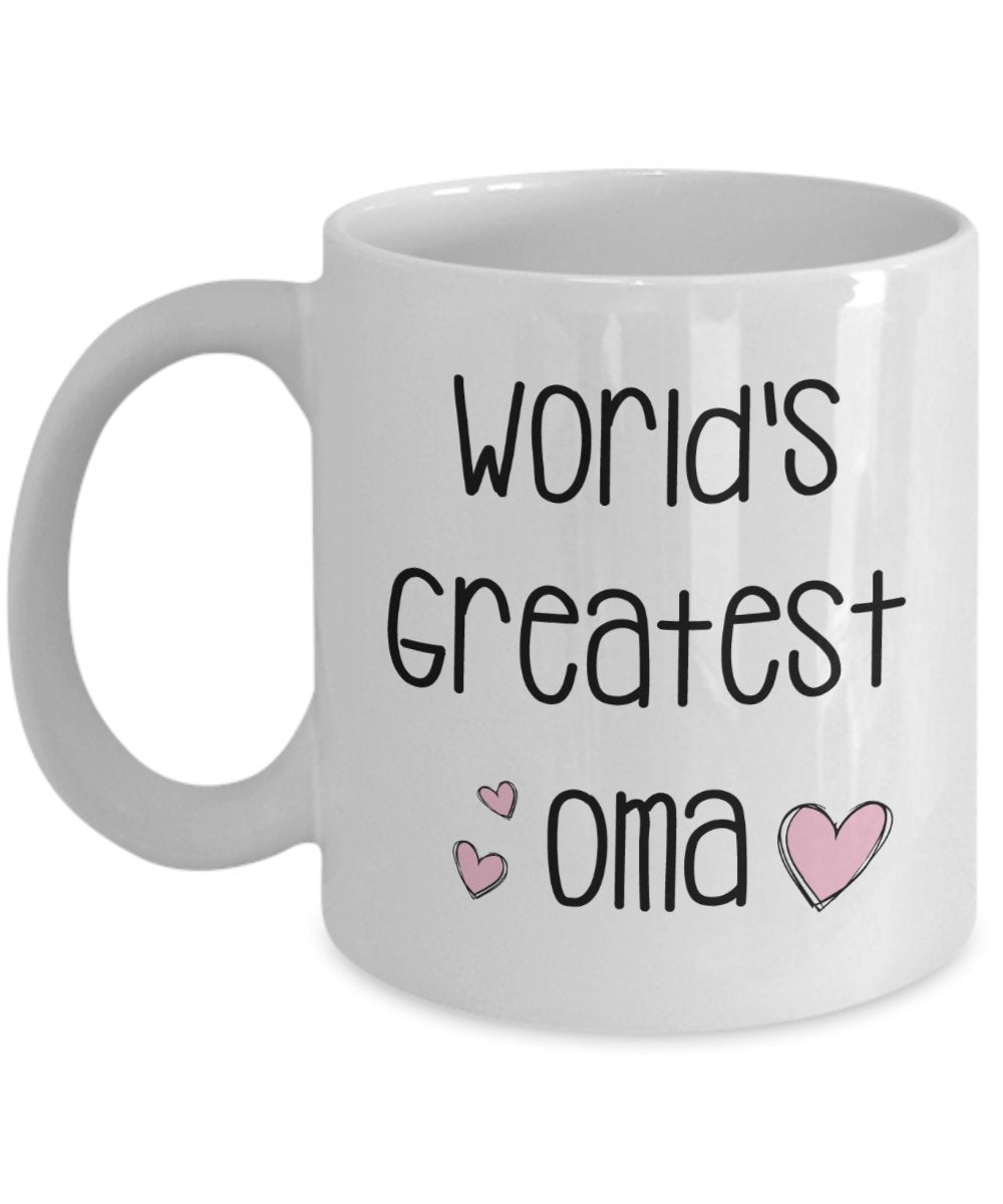 World 's Greatest Oma; Becher Funny Tee Hot Cocoa Kaffeetasse – Neuheit Geburtstag Weihnachten Jahrestag Gag Geschenke Idee 11oz weiß