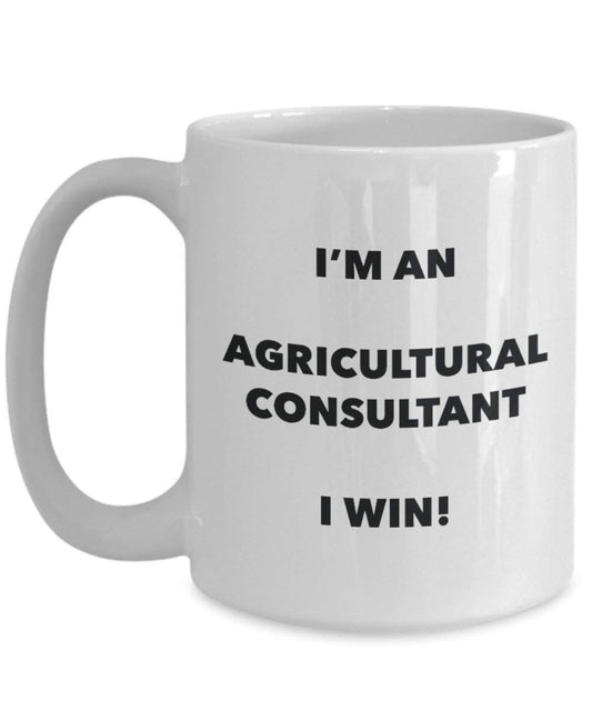 agricole Consultant Mug – Je suis un Consultant agricole I Win. – Funny Tasse à café – Fantaisie anniversaire Idée de Gag cadeaux de Noël 15oz blanc