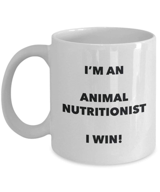 Animal Nutritionist mug – I' m An Animal Nutritionist i Win. – Funny Coffee Cup – novelty Birthday Christmas GAG regalo idea 11oz Infradito colorati estivi, con finte perline
