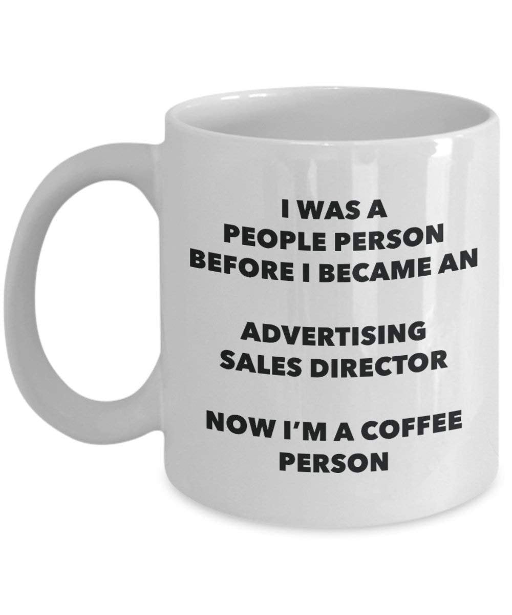 Werbung Sales Regisseur Kaffee Person Tasse – Funny Tee Kakao-Tasse – Geburtstag Weihnachten Kaffee Lover Cute Gag Geschenke Idee