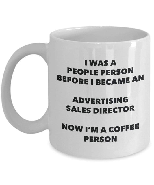Werbung Sales Regisseur Kaffee Person Tasse – Funny Tee Kakao-Tasse – Geburtstag Weihnachten Kaffee Lover Cute Gag Geschenke Idee