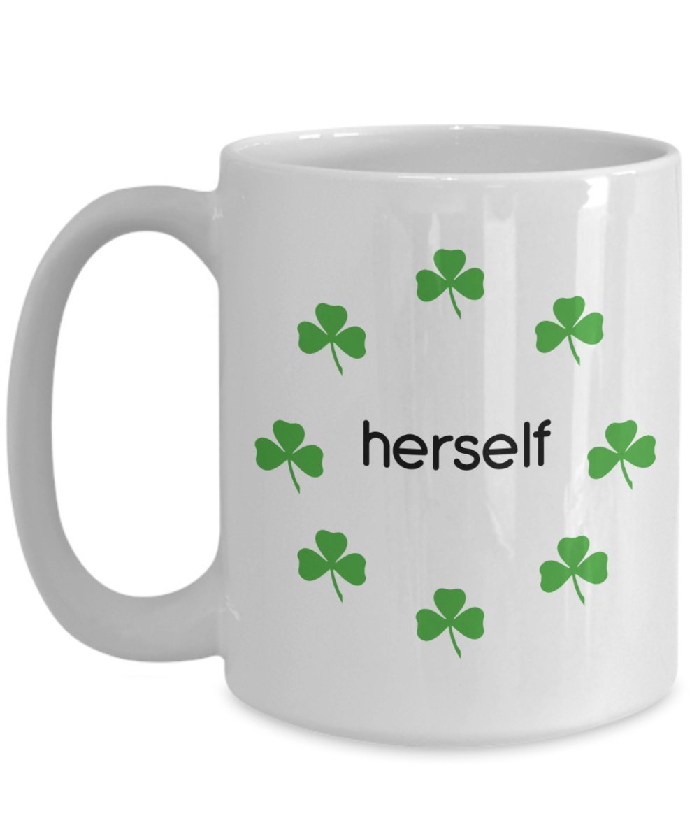 Herself Irish Mug - Irish Mug Herself - Funny Tea Hot Cocoa Coffee Cup - Novelty Birthday Christmas Anniversary Gag Gifts Idea