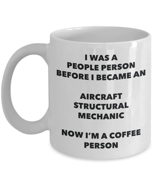 Aircraft Mechanic Structurelle personne à café Mug Tasse à thé de cacao – rigolo – Anniversaire de Noël amateur de café mignon Gag Gifts Idée 15oz blanc