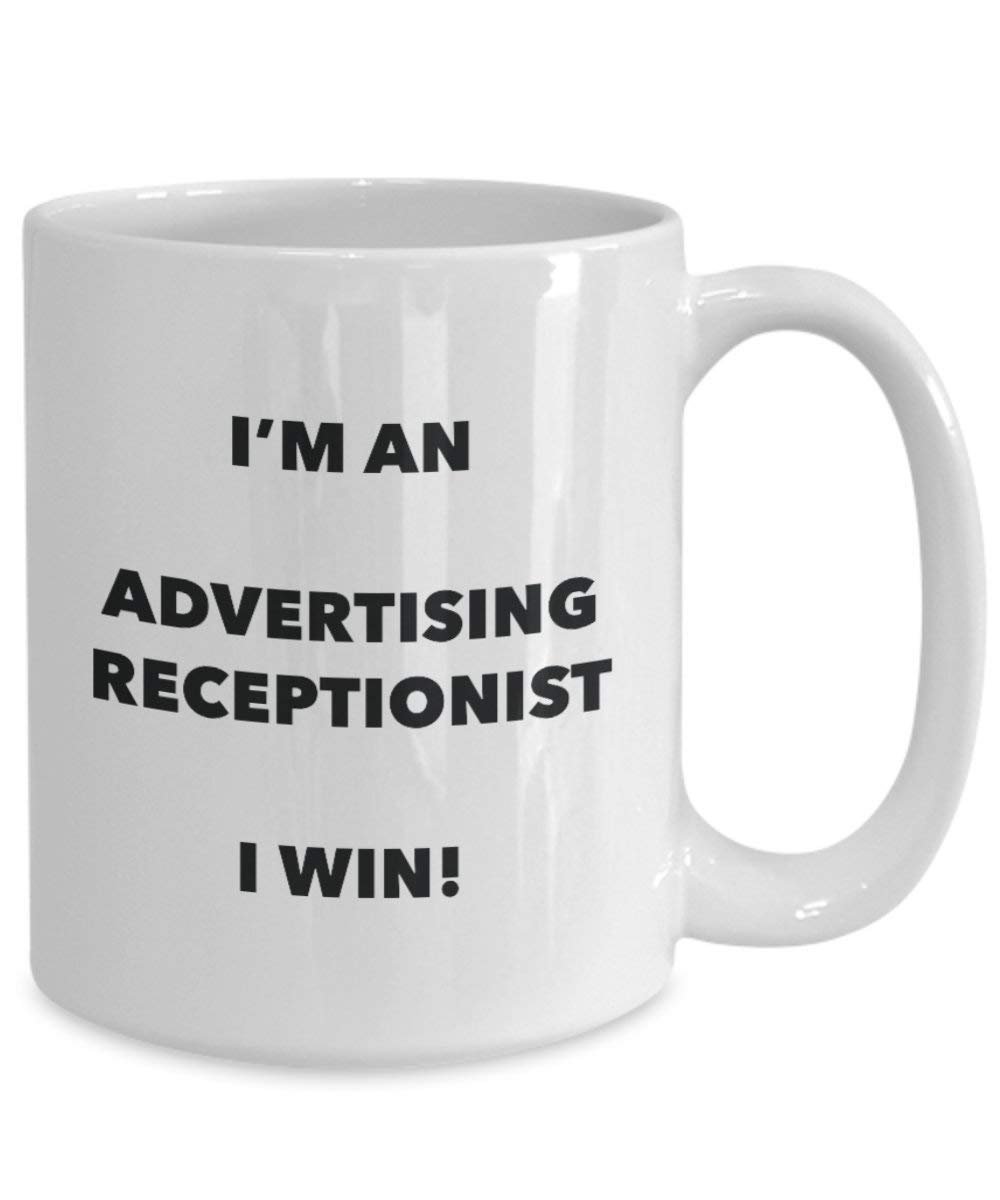 Werbung Rezeption (Betreuung) Tasse – Ich bin ein Werbung Rezeption (Betreuung) I Win. – Funny Kaffeetasse – Neuheit Geburtstag Weihnachten Gag Geschenke Idee