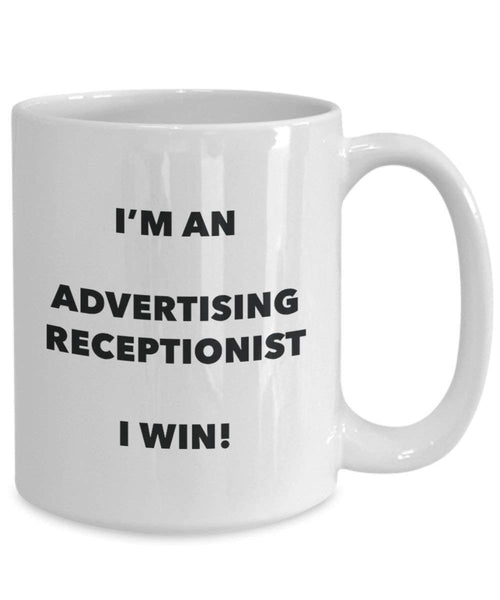 Werbung Rezeption (Betreuung) Tasse – Ich bin ein Werbung Rezeption (Betreuung) I Win. – Funny Kaffeetasse – Neuheit Geburtstag Weihnachten Gag Geschenke Idee