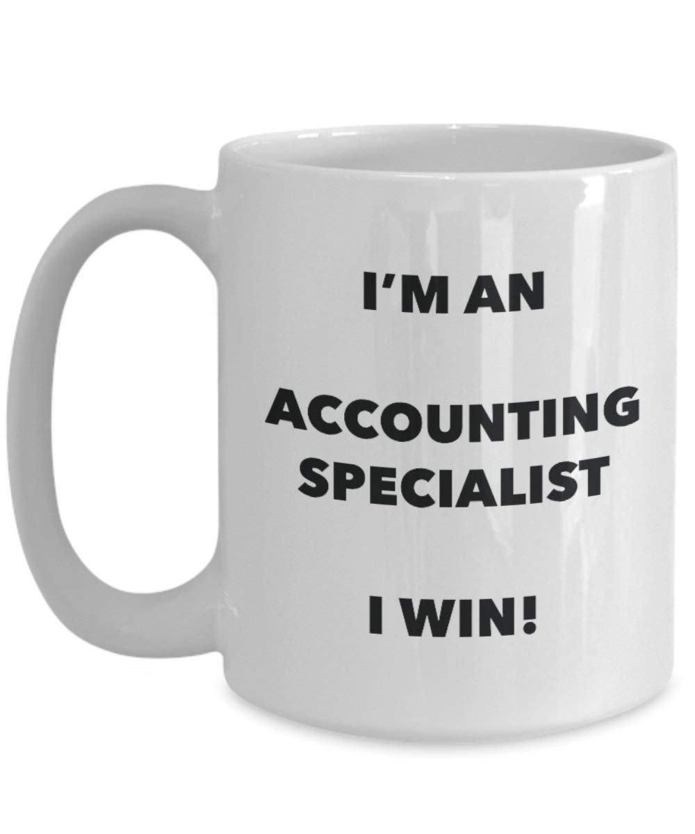 ACCOUNTING Specialist Tasse – Ich bin ein Accounting Specialist I Win. – Funny Kaffeetasse – Neuheit Geburtstag Weihnachten Gag Geschenke Idee 11oz weiß