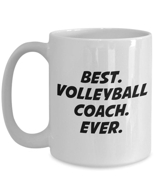 Volleyball Coach Gift - Best Volleyball Coach Ever Mug - Funny Tea Hot Cocoa Coffee Cup - Birthday Christmas Gag Gifts