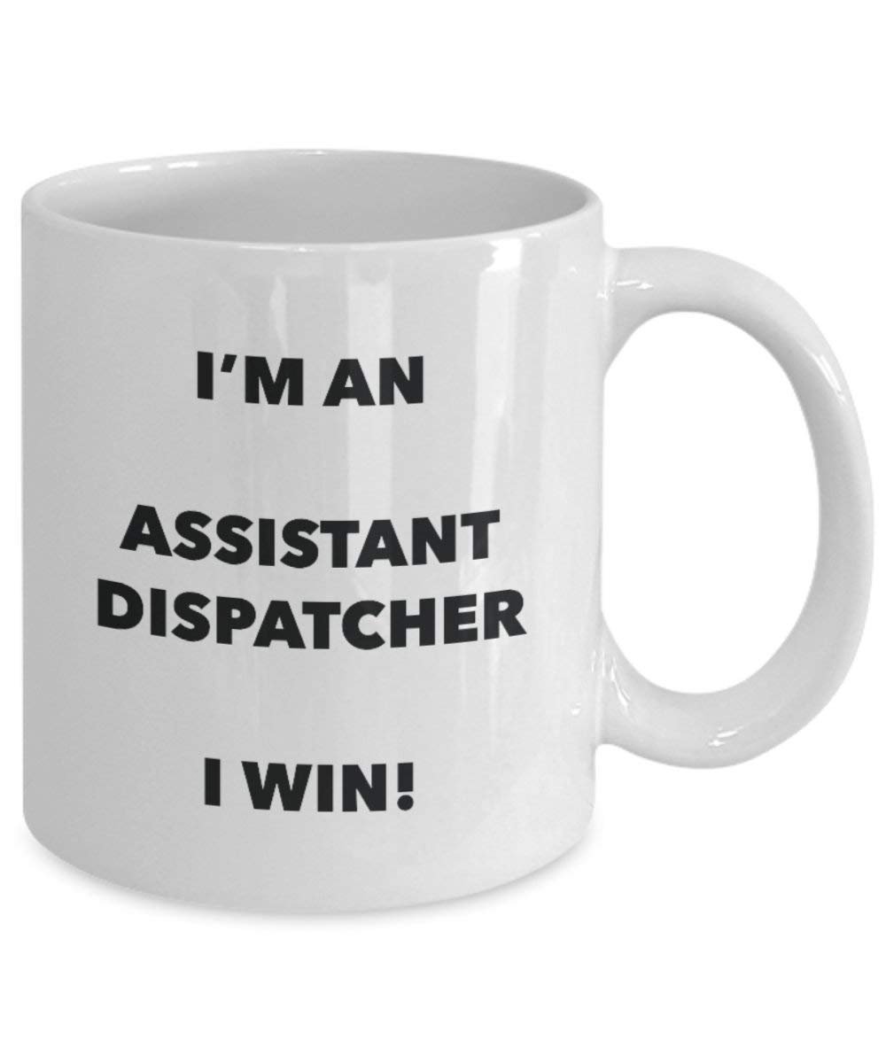 Assistente Dispatcher mug – I' m An assistente Dispatcher i Win. – Funny Coffee Cup – novelty Birthday Christmas GAG regalo idea 11oz Infradito colorati estivi, con finte perline