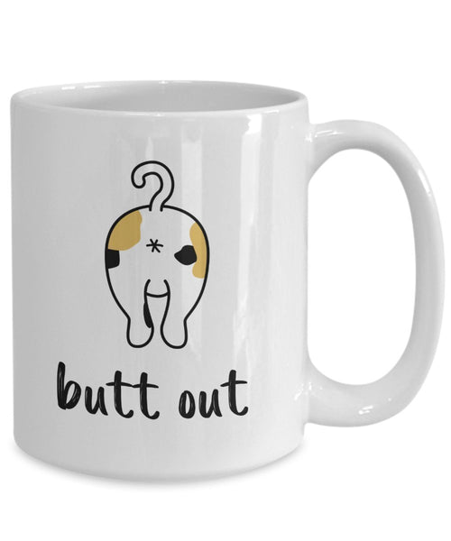 Cat Butthole Coffee Mug - Funny Tea Hot Cocoa Coffee Cup - Novelty Birthday Gift Idea