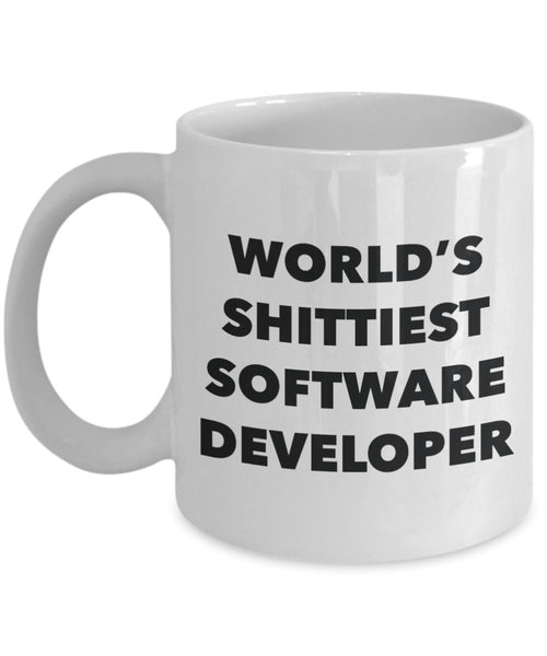 Software Developer Coffee Mug - World's Shittiest Software Developer - Gifts for Software Developer - Funny Novelty Birthday Present Idea
