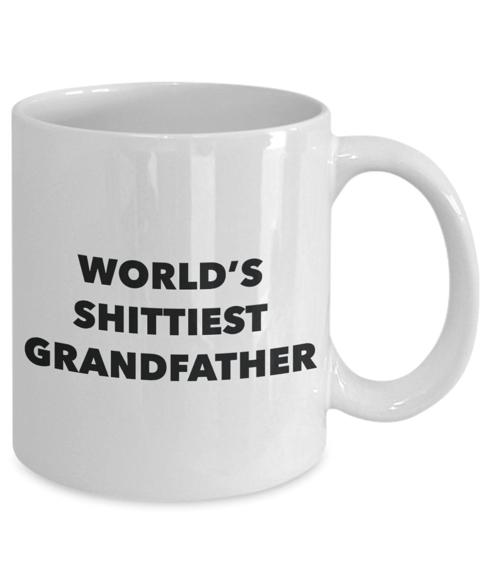 Grandfather Mug - Coffee Cup - World's Shittiest Grandfather - Grandfather Gifts - Funny Novelty Birthday Present Idea