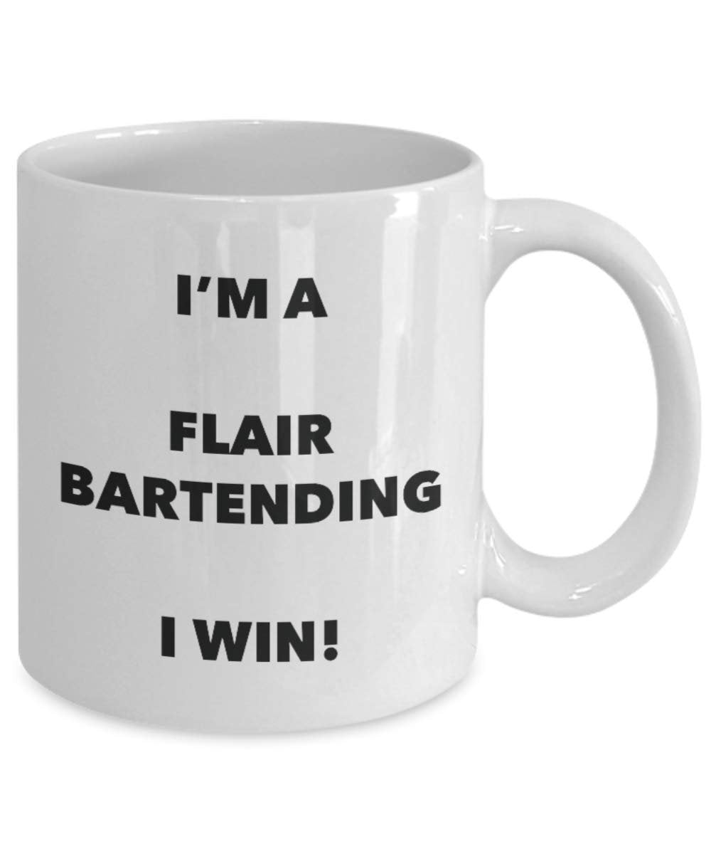 I' m A flair Bartending tazza i Win – Funny Coffee Cup – novelty Birthday Christmas GAG regalo idea