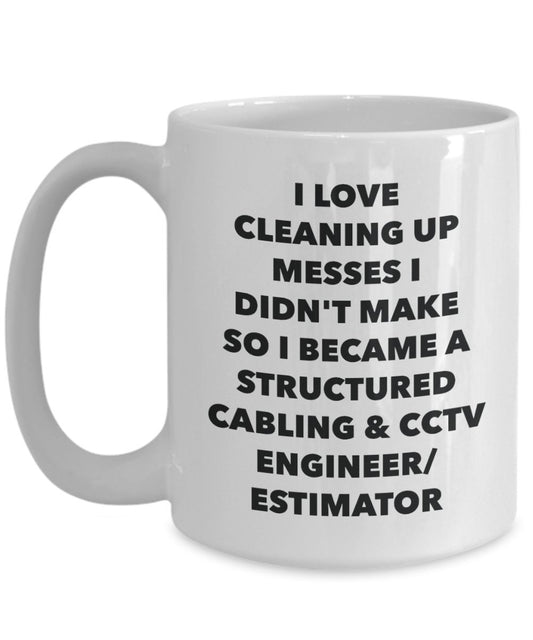I Became a Structured Cabling & Cctv Engineer/estimator Mug - Funny Tea Hot Cocoa Coffee Cup - Novelty Birthday Christmas Anniversary Gag Gifts Idea