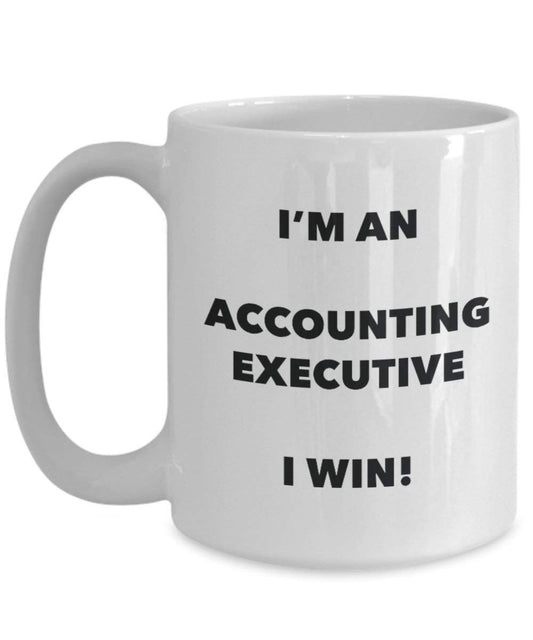 ACCOUNTING Executive Tasse – Ich bin ein Accounting Executive I Win. – Funny Kaffeetasse – Neuheit Geburtstag Weihnachten Gag Geschenke Idee
