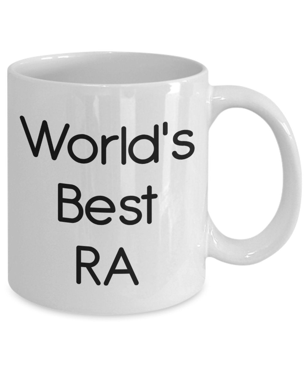 World 's Best RA Becher – Funny Tee Hot Cocoa Kaffeetasse – Neuheit Geburtstag Weihnachten Jahrestag Gag Geschenke Idee 15oz weiß