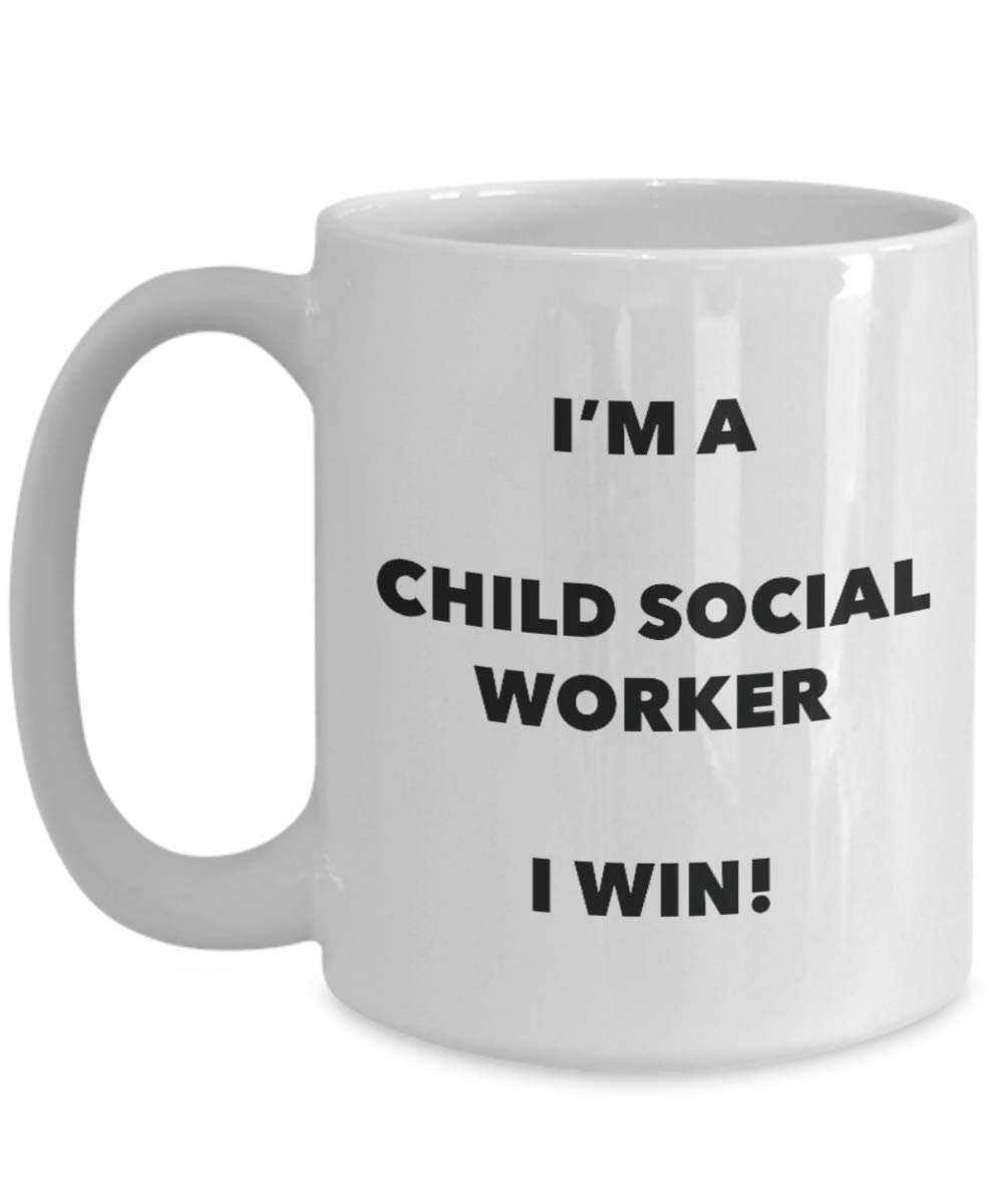 Bambino social Worker mug – I' m A bambino social Worker i Win. – Funny Coffee Cup – novelty Birthday Christmas GAG regalo idea 11oz Infradito colorati estivi, con finte perline