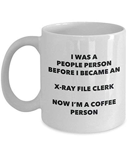 n X-ray File Clerk Coffee Person Mug - Funny Tea Cocoa Cup - Birthday Christmas Coffee Lover Cute Gag Gifts Idea