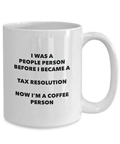 taxes Résolution personne à café Mug Tasse à thé de cacao – rigolo – Anniversaire de Noël amateur de café mignon Gag Gifts Idée 11oz blanc