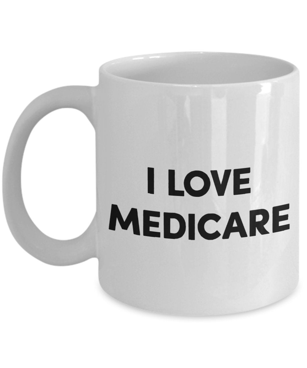 Tasse mit Aufschrift"I Love Medicare", lustig, für Tee/Kakao / Kaffee