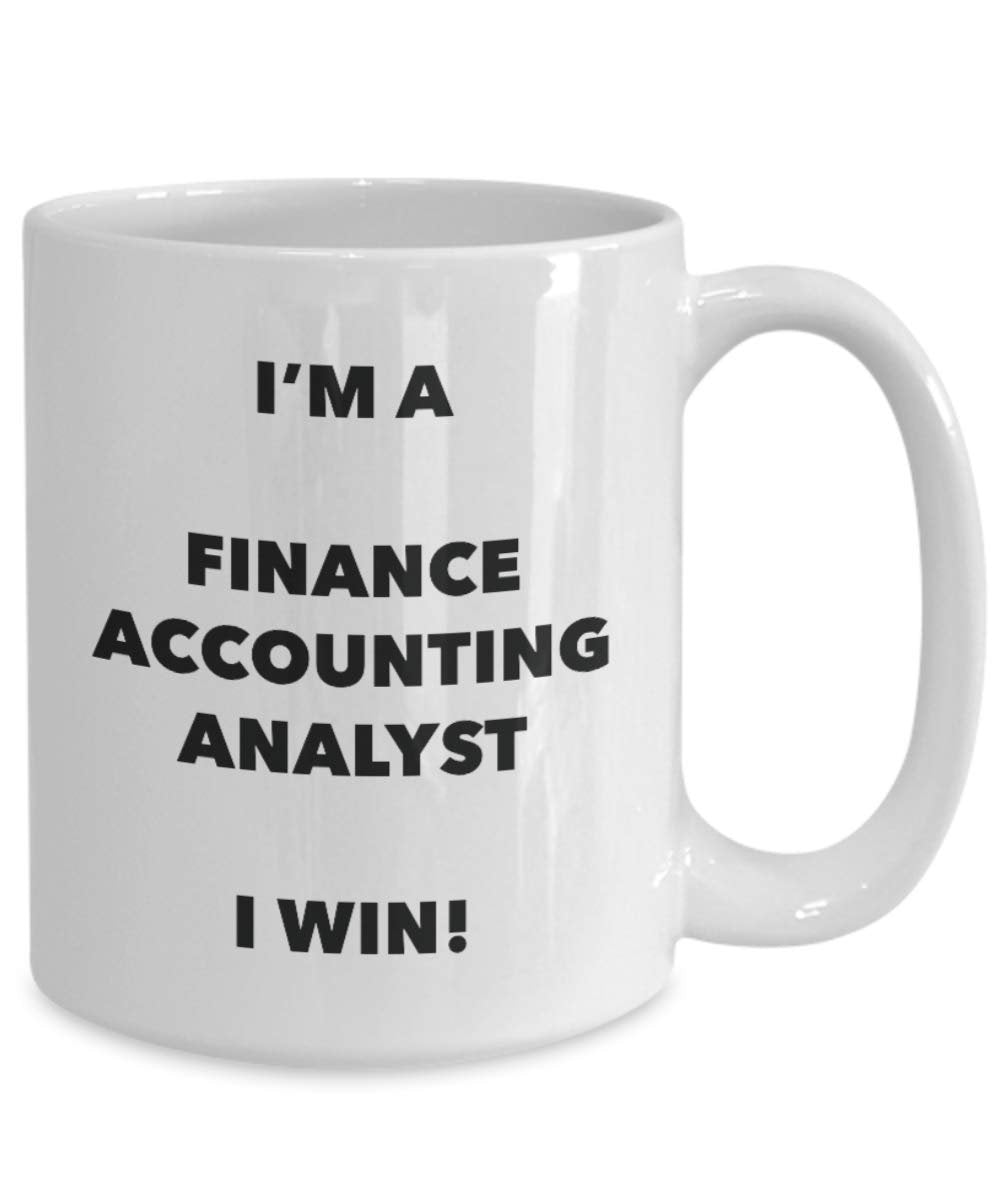 I' m A Finance contabile Analyst tazza i Win – Funny Coffee Cup – novelty Birthday Christmas GAG regalo idea 15oz Infradito colorati estivi, con finte perline