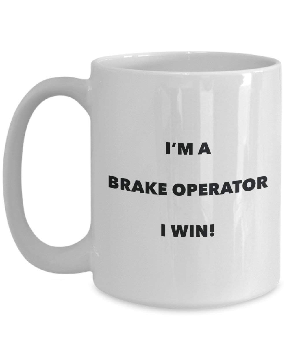 Freno operatore mug – I' m A freno operatore i Win. – Funny Coffee Cup – novelty Birthday Christmas GAG regalo idea 15oz Infradito colorati estivi, con finte perline