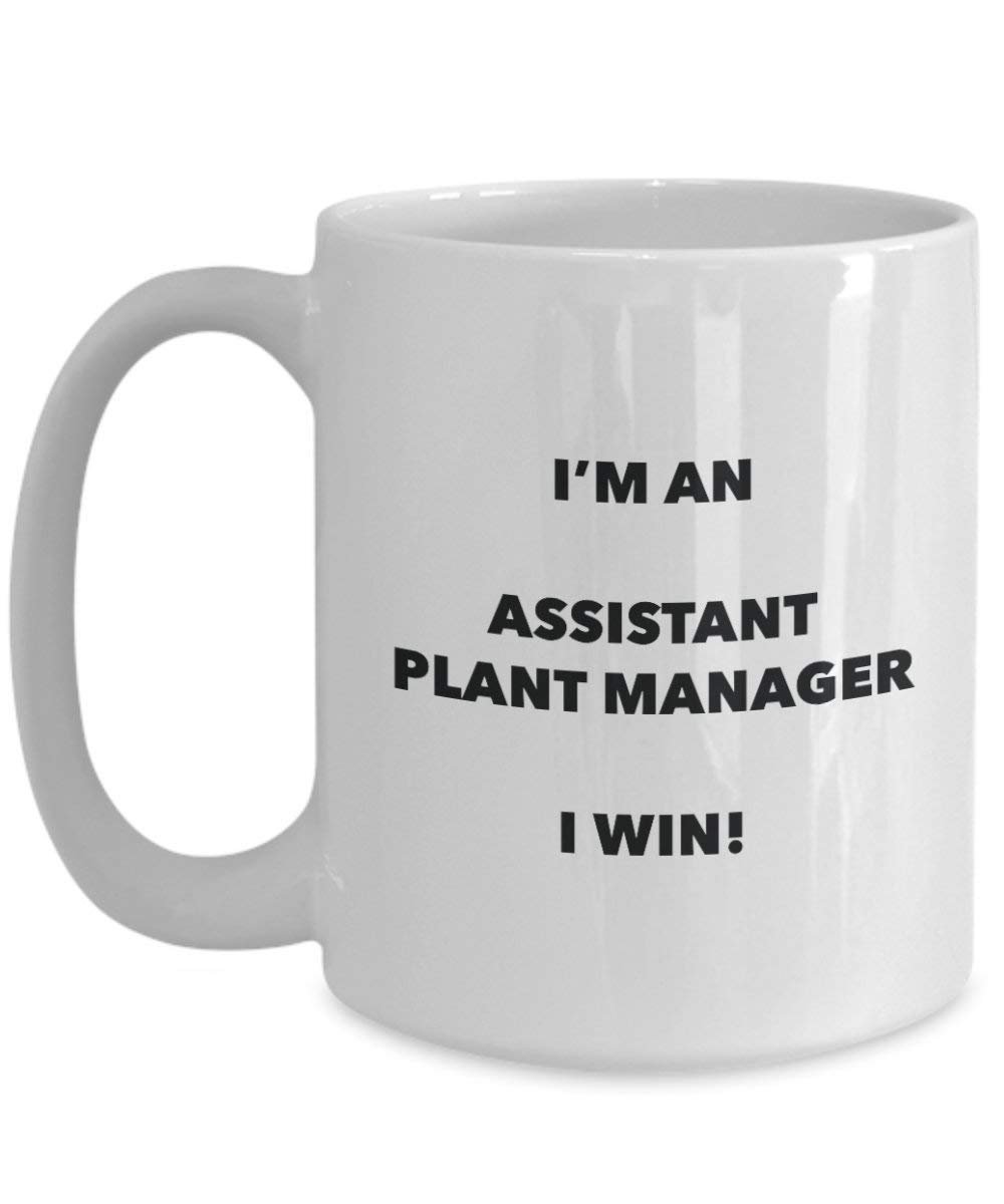 Assistant Plante Assistant de manager Mug – Je suis un Manager I Win. – Funny Tasse à café – Fantaisie anniversaire Idée de Gag cadeaux de Noël 11oz blanc
