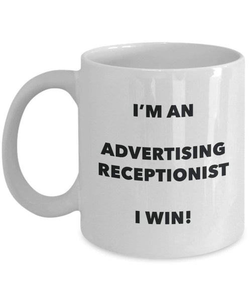Werbung Rezeption (Betreuung) Tasse – Ich bin ein Werbung Rezeption (Betreuung) I Win. – Funny Kaffeetasse – Neuheit Geburtstag Weihnachten Gag Geschenke Idee