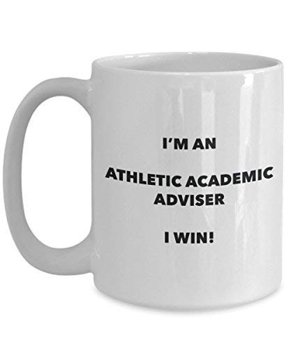Athletic Akademischer Berater Tasse – Ich bin ein Athletic Akademischer Berater I Win. – Funny Kaffeetasse – Neuheit Geburtstag Weihnachten Gag Geschenke Idee