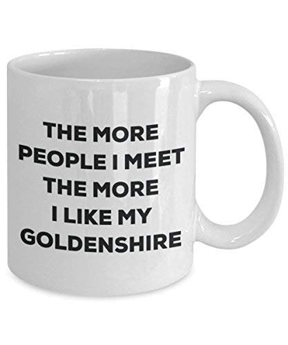 The More People I Meet The More I Like My Goldenshire Mug - Funny Coffee Cup - Christmas Dog Lover Cute Gag Gifts Idea