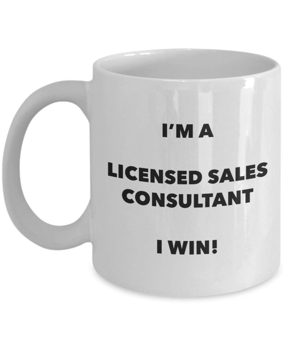 I'm a Licensed Sales Consultant Mug I win - Funny Coffee Cup - Novelty Birthday Christmas Gag Gifts Idea