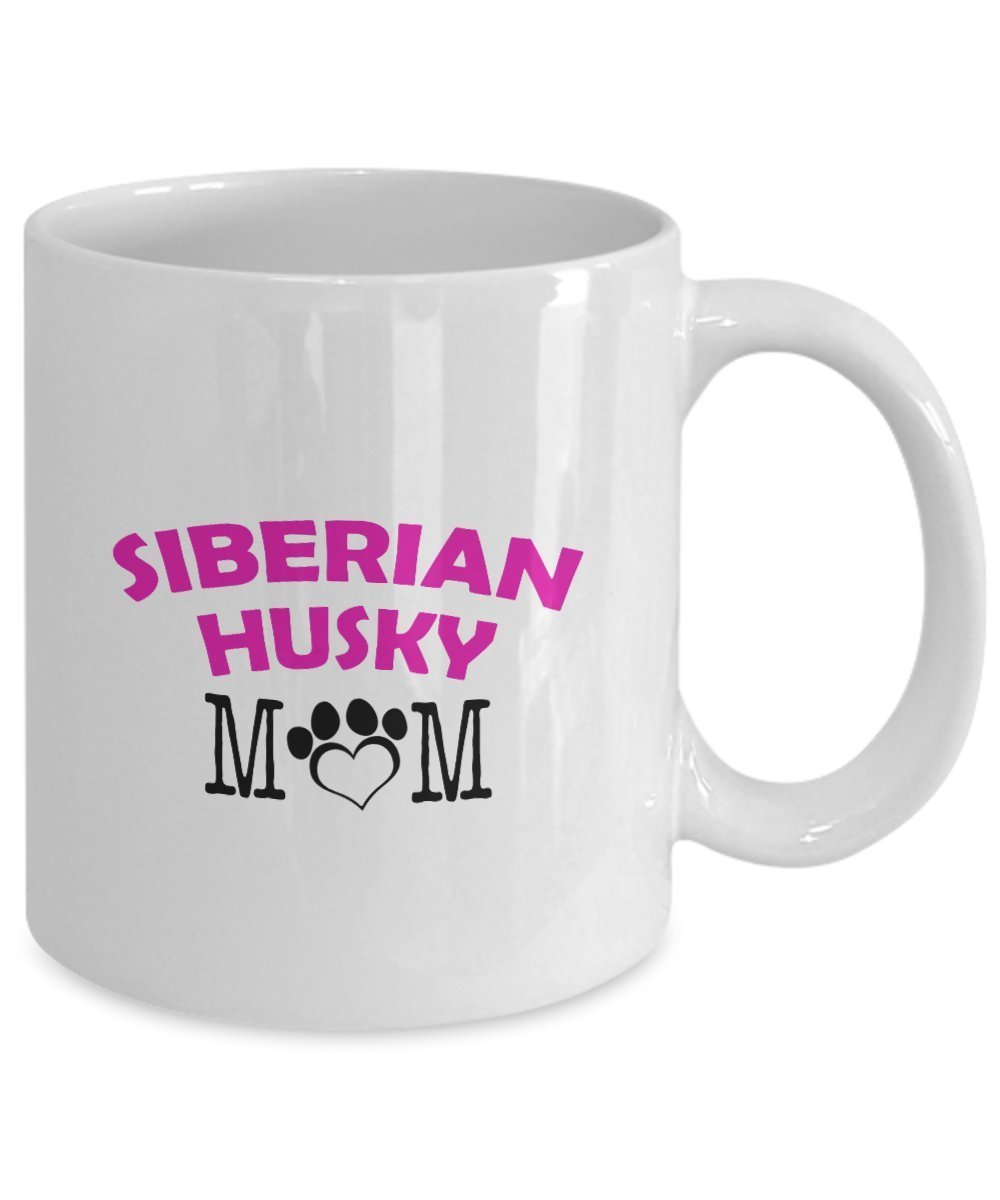 Funny Siberian Husky Couple Mug – Siberian Husky Dad – Siberian Husky Mom – Siberian Husky Lover Gifts - Unique Ceramic Gifts Idea (Mom)