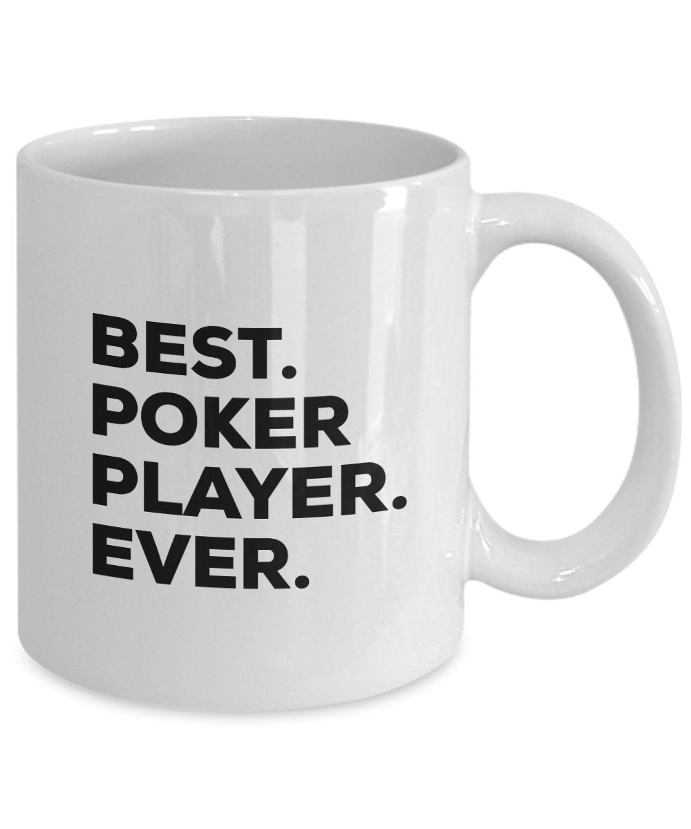 Poker-Spieler-Geschenke – Best Poker Player Ever Tasse – Für eine Geschenkidee – Fügen Sie die Geschenktüte, Korb-Set – lustige Geschenkideen – Geburtstag