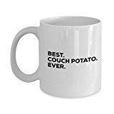 Couch Potato Mug - Couch Potato Gifts - Best Couch Potato Ever Coffee Cup For Gift Basket Set Bag - Funny Gag Gift - Tea Hot Chocolate Cocoa